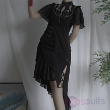 Chinese Elegant Classic Lolita Cheongsam Dress Set