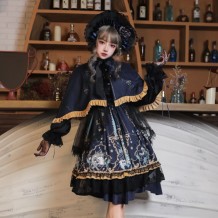 Vintage Gothic Lolita Long Sleeve Dress Set