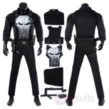 The Punisher Cosplay Costume Frank Castle Skull Suit