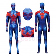Spider-man Blue Cotton Cosplay Costumes Miles Morales Suits