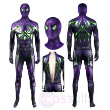 Marvel Spider-Man Miles Morales Costumes Purple Reign Cosplay Suit
