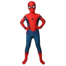 Ready To Ship Size M Kids Spider-man Suits Homecoming Spiderman Cosplay Jumpsuit Party Gifts