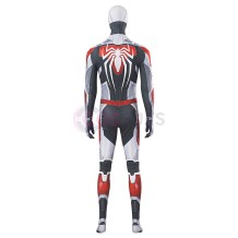 Spiderman PS4 White Armored Advanced Cosplay Jumpsuit