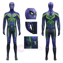 Spider-Man 2 Miles Morales Purple Reign Cosplay Jumpsuit Costume