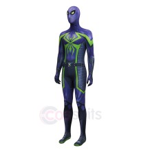 Spider-Man 2 Miles Morales Purple Reign Cosplay Jumpsuit Costume
