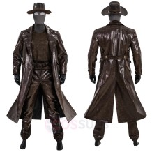 Spider-Man Noir Cosplay Costume Brown Leather Style Halloween Suits