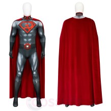 Red Son Cosplay Costume Clark Kent Halloween Jumpsuit