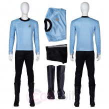 Star Trek New Worlds Male Blue Shirt Cosplay Costumes