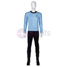 Star Trek New Worlds Male Blue Shirt Cosplay Costumes