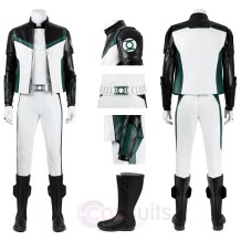 Superhero Hal Jordan White Suit Cosplay Costume Legacy Superhero Halloween Suits