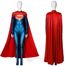 TF Movie Super girl Cosplay Costume Jumpsuit With Cloak
