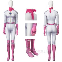 The Super Mario Bros Cosplay Costumes Princess Peach Cosplay Jumpsuit