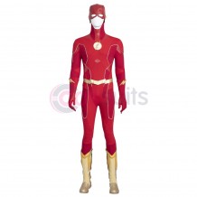 TF S8 Cosplay Costumes Barry Allen Suit With Golden Boots