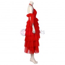 The Suicide Squad Harley Quinn Red Dress Cosplay Costume