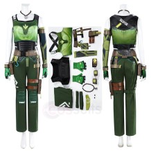 Female Skye Cosplay Costume Game Valorant Theme Party Outfit
