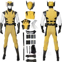 PS5 Wolverine Yellow Cosplay Costume Game Edition Superhero Jumpsuit