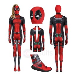 Deadpool 3 Lady Cosplay Costumes Comic Version Jumpsuit