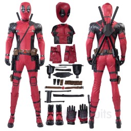 Deadpool 2 Cosplay Costumes Wade Wilson Red Suit