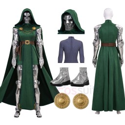 Women's Doctor Doom Cosplay Costume Dr. Victor Von Doom Suit Top Level