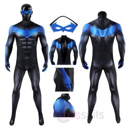 Comic Dick Grayson Cosplay Costume Printed Jumpsuit