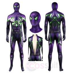 Marvel Spider-Man Miles Morales Costumes Purple Reign Cosplay Suit