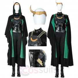 2021 Female Loki Costume Lady Loki Sylvie Lushton Cosplay Suit