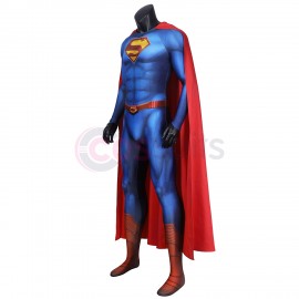 Superhero Clark Cosplay Costume Clark Blue Jumpsuit