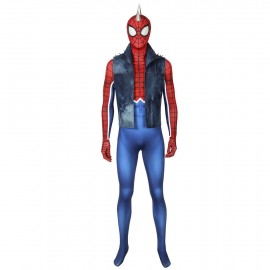 PS4 Spiderman Punk Suit Spider-Man Cosplay Costume