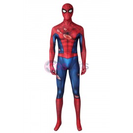 Avenger Spiderman PS5 Damaged Edition Cosplay Costumes Jumpsuit