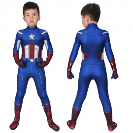 Avengers Captain America Steven Rogers Cosplay Jumpsuit for Kids Halloween Children Costumes