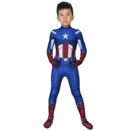 Avengers Captain America Steven Rogers Cosplay Jumpsuit for Kids Halloween Children Costumes