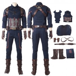 Avengers Infinity War Captain America Steven Rogers Costume Cosplay Suit