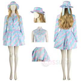 Barbie Film 2023 cosplay Costume Blue Dress