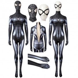 Black Cat Jumpsuit Spiderman Black Cat Symbiote Cosplay Costume