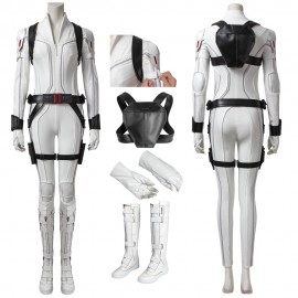 Black Widow 2020 Costume Natasha Romanoff White Cosplay Suit
