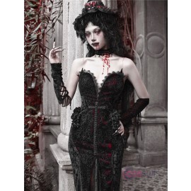 Scarlet Romance Gothic Velvet Mermaid Gown