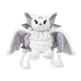 Plush Bat-Shaped Gothic Backpack