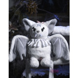 Plush Bat-Shaped Gothic Backpack