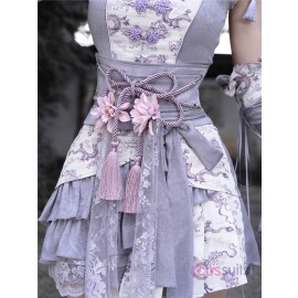 Dragon Wisteria Lolita Floral Waist Belt