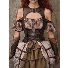 Dragon Era Steampunk PU Leather Corset Vest