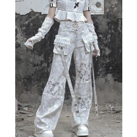 Madhouse Distressed Workwear-Inspired Pants