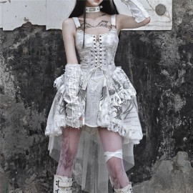 Madhouse Distressed Gothic Dress Set