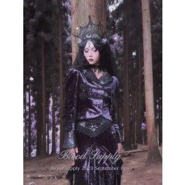 Lunar Velvet Vintage Halloween Blouse