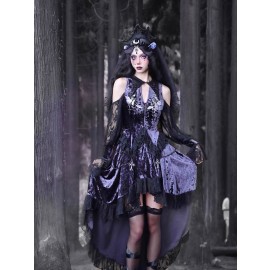 Lunar Deity French Off-Shoulder Halloween Blouse