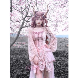 Sakura Dusk 3D Rose Corset top set