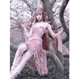 The Sakura Fairy Velvet Lace Dress