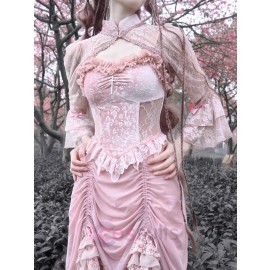 The Sakura Fairy Velvet Lace Dress