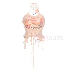 Blood Supply Forest Spirit Fairycore Set Floral Chiffon Cami Top with Flower Petticoat