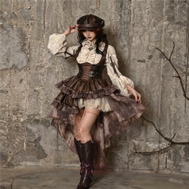 Blood Supply Western Life Steam Punk Lolita Dress Set