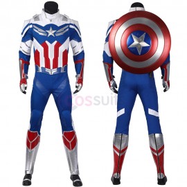 Captain America Sam Wilson Cosplay Costume New The Falcon And The Winter Soldier Cosplay